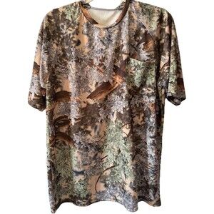 Kings Desert Shadow Camo Shirt Mens L Hunting Tactical Outdoor Camo Tee SS